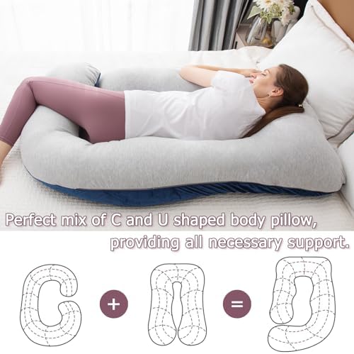 MOON PINE Pregnancy Pillow, U Shaped Full Body Pillow - Image 5
