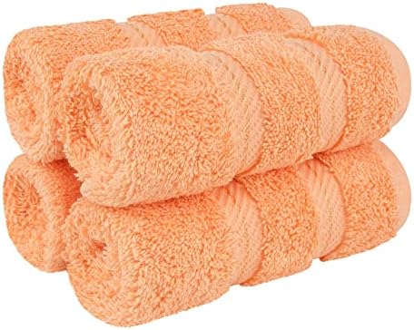 American Soft Linen 100% Cotton Luxury Turkish Towels, 4 PC Washcloth Set by AmericanSoftLinen