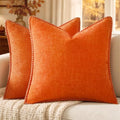 MIULEE Fall Decorative Couch Throw Pillow Covers 18x18 Inch Bright Orange by MIULEE