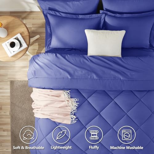 CozyLux Queen Comforter Set 88"x88" Very Peri - Image 2