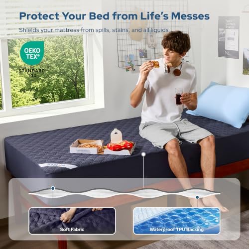 BEDLORE 2 Pack Waterproof Mattress Protector, Twin XL Size Mattress Pad - Image 3