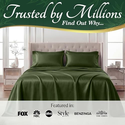 DECOLURE 100% Viscose Derived from Bamboo Sheets Full Size, Luxury 6 Pc Set - Image 5