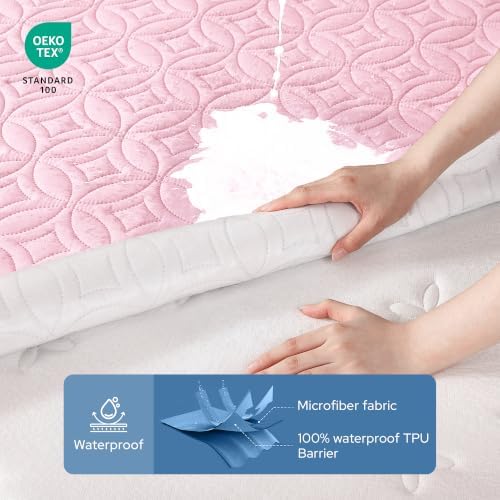 BEDLORE Waterproof Mattress Protector, Twin Size Mattress Pad - Image 3