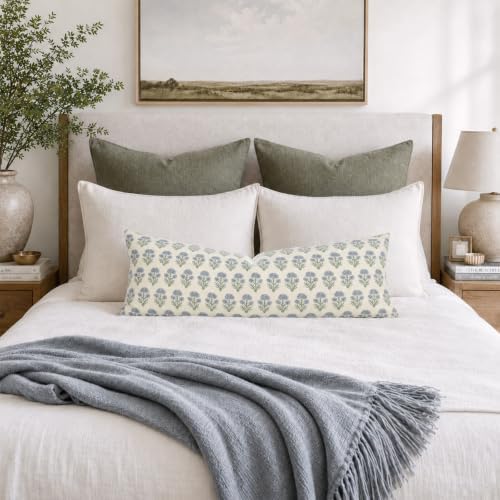 Vintage Botanical Lumbar Pillow Cover 14x36 Pack of 1, Double-Sided Floral - Image 5