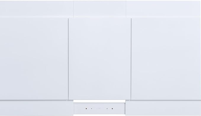 memomad Bali Slim Set: Storage Platform Bed with Drawers + Flat Panel Headboard (King Size, White Wood)