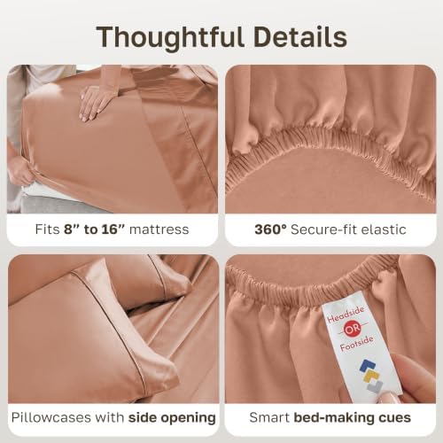 California Design Den 100% Cotton Sateen California King Sheets Set - Image 4
