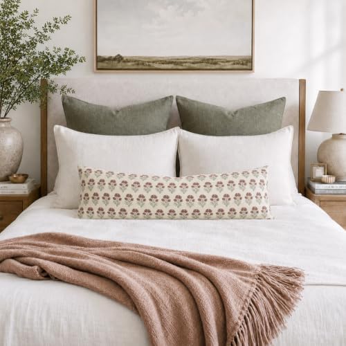 Vintage Botanical Lumbar Pillow Cover 14x36 Pack of 1, Double-Sided Floral - Image 5