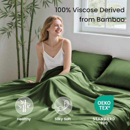 Love's cabin 3 Piece Twin XL Sheet Set, 100% Rayon Derived from Bamboo - Image 2