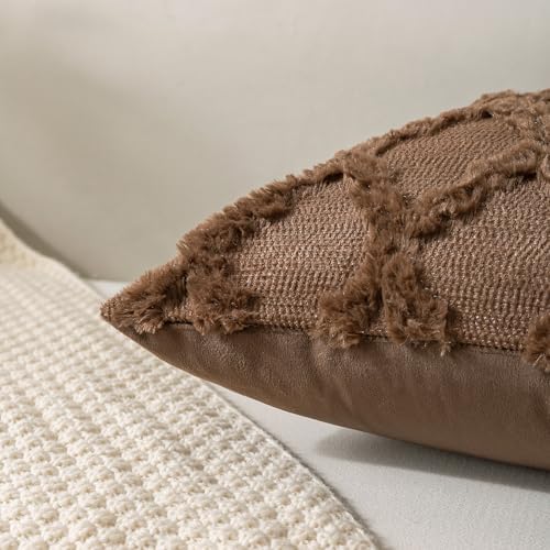 Set of 2 Soft Moroccan Throw Pillow Covers 12x20 Inch Plush Boho Decorative - Image 6
