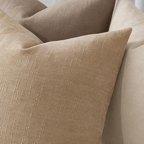MIULEE 12x20 Inch Lumbar Textured Chenille Pillow Covers Starfish Khaki - Image 4