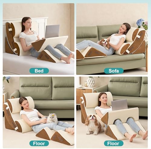 Hansleep Bed Wedge Pillow Set for After Surgery 6PCS, Post Surgery Pillow for - Image 6