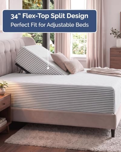 CGK Linens Extra Deep Flex Top Split Head King Fitted Sheet - Image 3