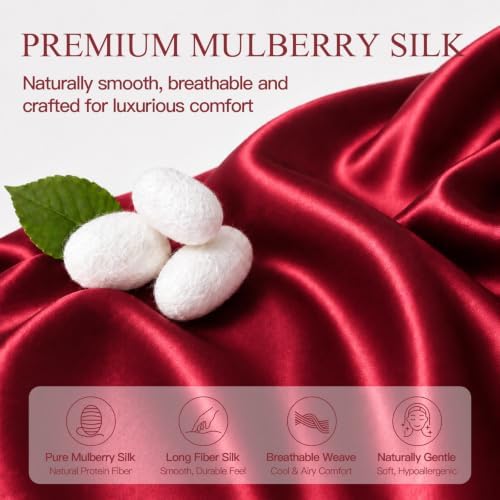 INSSL Silk Pillowcase for Women, Mulberry Silk Pillowcase for Hair and Skin and - Image 3