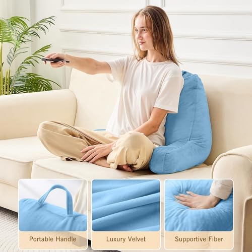 Sasttie Reading Pillow for Bed, Back Pillow for Sitting Up - Image 4
