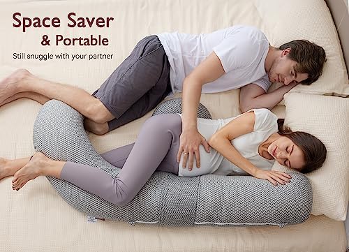 Momcozy Original F Shaped Pregnancy Pillow - Image 5