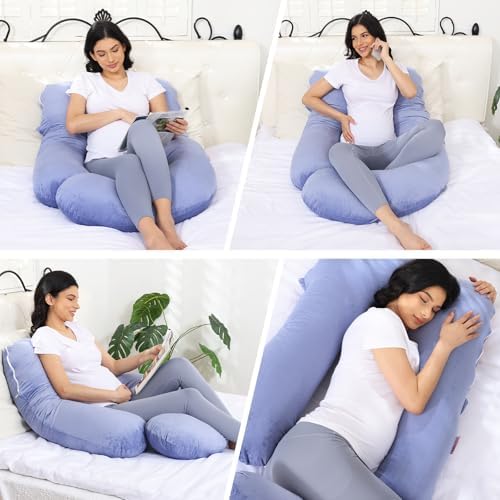 Pregnancy Pillow for Sleeping, Soft 57“ Full Body Maternity Pillow, U Shaped - Image 7