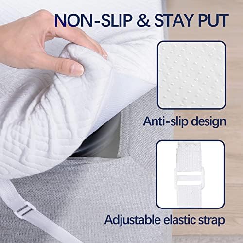 VALUXE 4 Inch Gel Memory Foam Mattress Topper Twin Size - Image 3