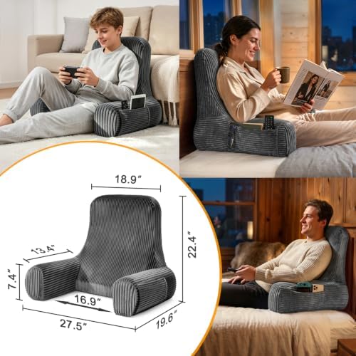 Reading Pillow for Bed Sitting Up, Back Support Pillow - Image 7