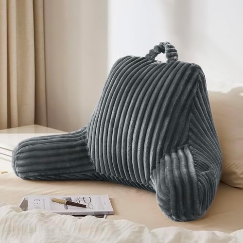 Blissful Diary Reading Pillow for Bed, Backrest Pillow, Slate Gray by BlissfulDiary