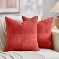Fancy Homi 2 Packs Red Euro Decorative Throw Pillow Covers 26x26 Inch by Fancy+Homi