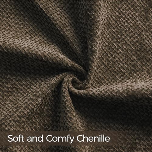 a moment Dark Brown Chenille Throw Pillow Covers 12x20 Inch Pack of 2 Modern - Image 4