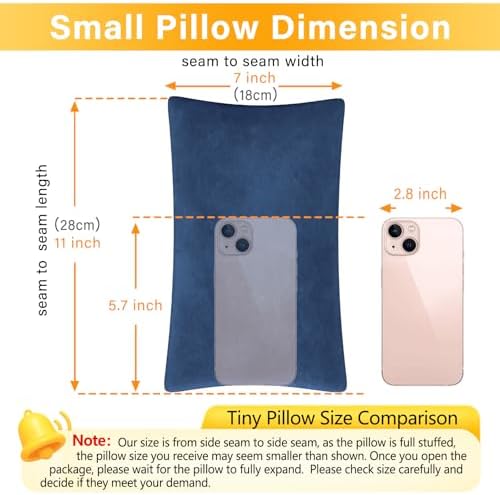 1 MIDDLE ONE 2 Pack Small Pillow, Memory Foam Mini Pillow 11 X 7 Inches - Image 3
