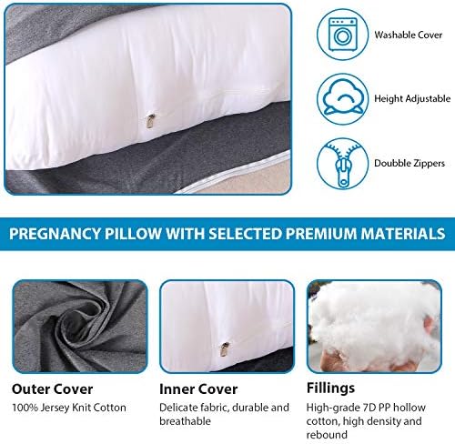 Victostar Pregnancy Pillow, 57 inches U Shaped Maternity Pillow - Image 3