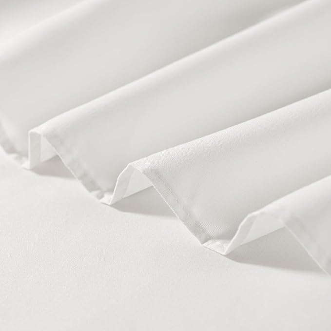 TSUTOMI Bed Skirt Twin Size Ruffled Bed Skirt with Split Corners, 18 Inch Drop Dust Ruffle Bed Skirts with Platform, Gathered Style, 100% Microfiber, Ivory