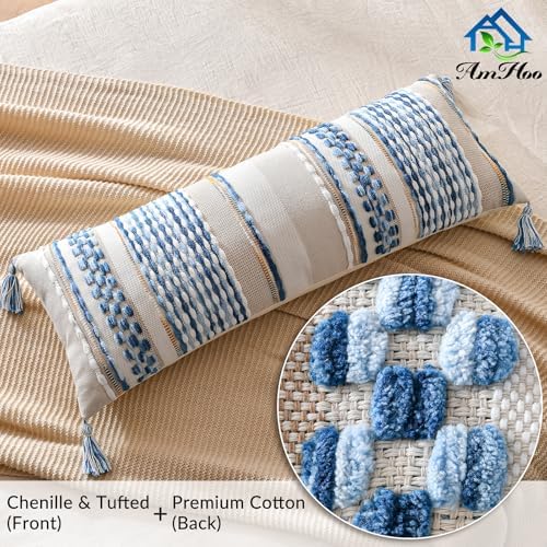 AmHoo Chenille Striped Textured Boho Throw Pillow Covers Aesthetic - Image 2