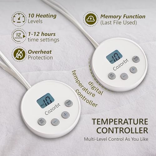 Heated Quilted Wave Mattress Pad, King Size Dual Control, Soft Bed Warmer - Image 5