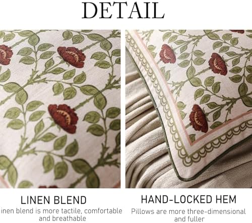 ISAENNE Elegant French Linen Throw Pillow Cover - Image 6
