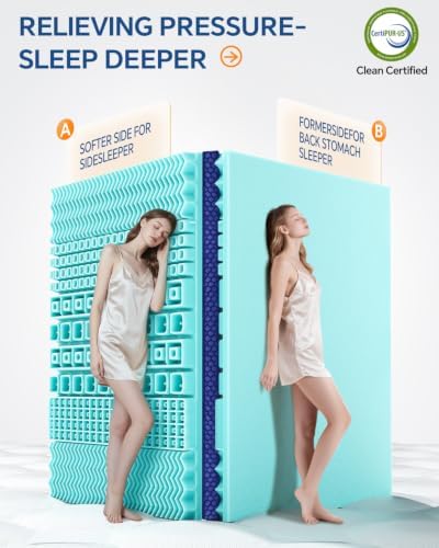 BEDELITE Dual Layer Queen Size Memory Foam Mattress Topper - Image 3