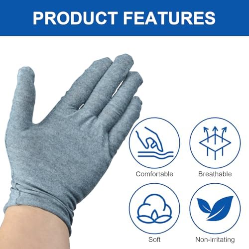 6 Pairs Cotton Gloves for Dry Hands Sleeping, Soft Sleep Gloves for Eczema - Image 4