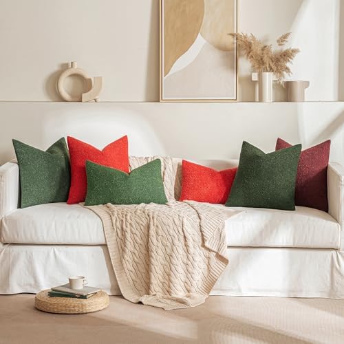 MIULEE Christmas Textured Boucle Lumbar Pillow Cover - Image 4