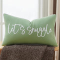 Sunkifover Let's Snuggle Decorative Lumbar Pillow Cover 12"x20" Sage Green by Sunkifover