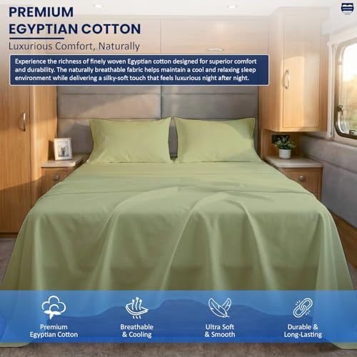 Cottingon 4 Piece Twin Sheets Fits 16" Deep, Egyptian Cotton - Image 2