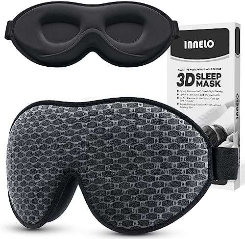 INNELO Sleep Mask for Side Sleeper, 3D Zero-Pressure, 100% Blackout by INNELOLifeChanger