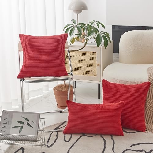 Home Brilliant Red Pillow Covers 12x20 Throw Pillows - Image 2