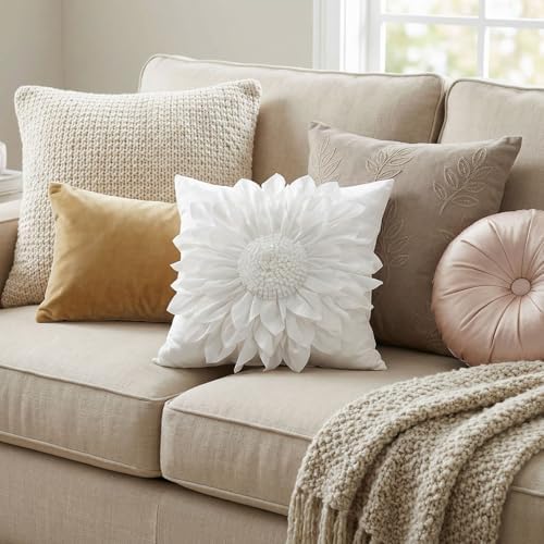 Bella's Giftshop 3D Sunflower Decorative Throw Pillow Covers - Image 2