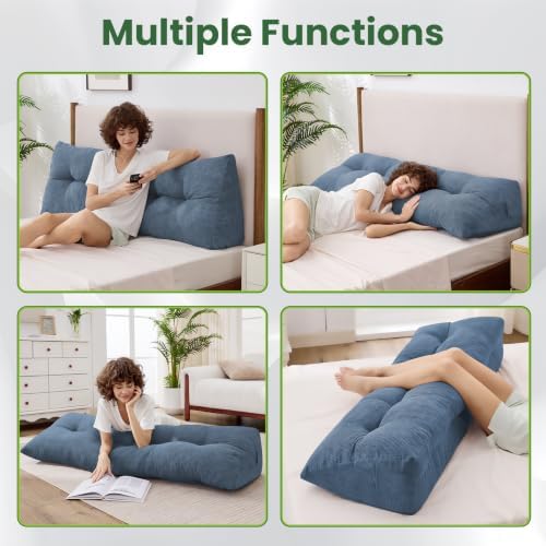 Headboard Pillow Twin, Triangle Bed Wedge Pillow - Image 6