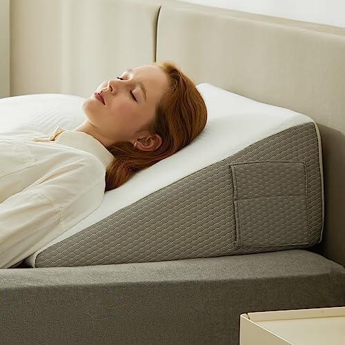 Bedluxe Wedge Pillow, 12 inch Bed Wedge Pillow by Bedluxe