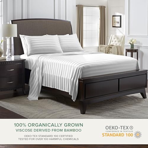 Pure Bamboo Twin Sheets, Genuine 100% Organic Viscose Derived from Bamboo Bed - Image 2