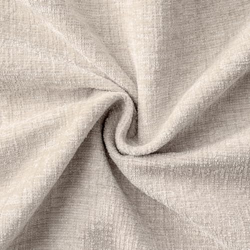 MIULEE Soft Chenille Throw Pillow Covers Light Brown 20x20 Inch Pack of 2 - Image 2