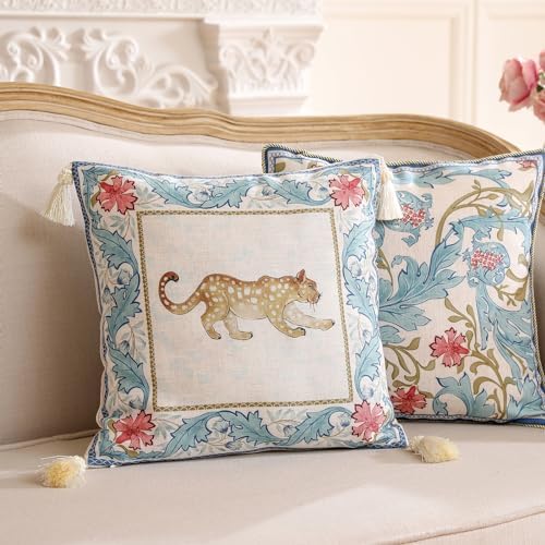 patdrea Designer French Vintage Linen Throw Pillow Cover - Image 2