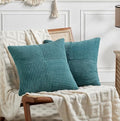 Fancy Homi 2 Packs Teal Big Decorative Throw Pillow Covers 24x24 Inch by Fancy+Homi