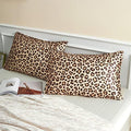 Glod Leopard Printed Pillow Case, King Cheetah Satin Pillowcase 2 Pack by LCBD