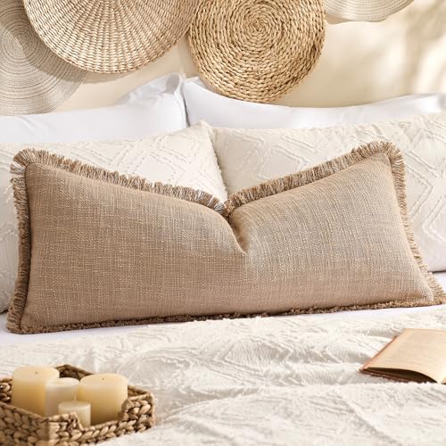 100% Cotton 14x36 Inch Lumbar Pillow Cover by KevinTextile