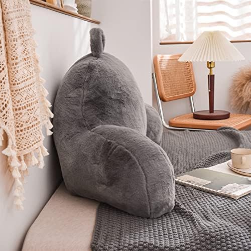 A Nice Night Faux Fur Reading Pillow Bed Wedge Large Adult Children Backrest - Image 4
