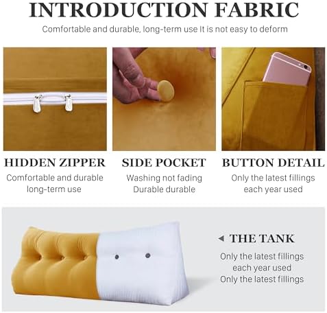 11 lbs Thickened Queen Wedge Pillow Headboard Body Positioner Bed Wedge Pillow - Image 6