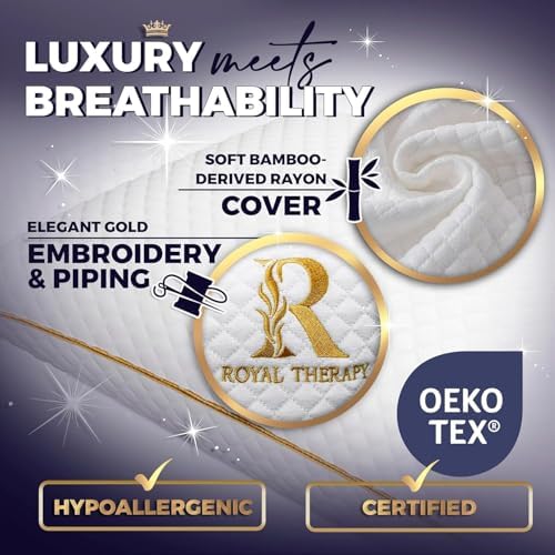 Royal Therapy King Size Set of 2- Shredded Memory Foam Pillow–Adjustable Memory - Image 3